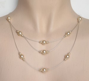 Collier mariage personnalisé en ivoire