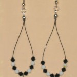 Boucles d'oreilles noir et blanc