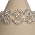 Bracelet mariage blanc et cristal