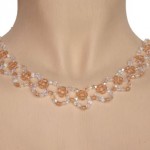 Collier mariage pêche et cristal