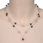 Collier mariage ivoire et chocolat