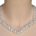Collier mariage blanc et strass