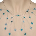 Collier mariage cristal bleu