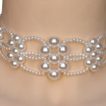 Collier mariage personnalisé en blanc