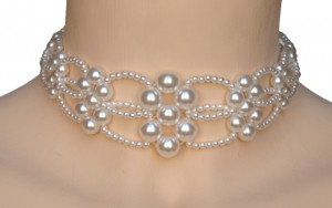 Collier mariage personnalisé en blanc