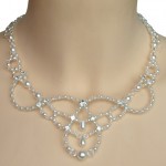 Collier mariage cristal et blanc
