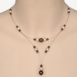Collier mariage ivoire et chocolat