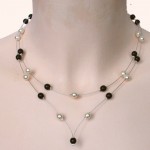 collier mariage ivoire et noir