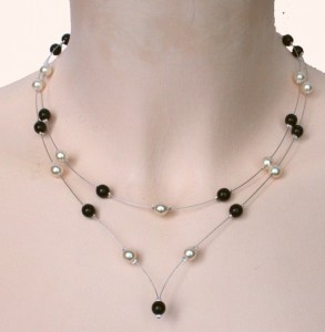 collier mariage ivoire et noir