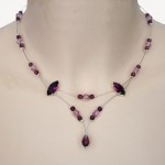 Collier mariage en cristal amethyste
