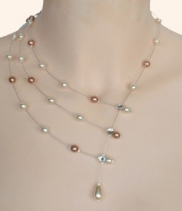 collier ivoire et caramel