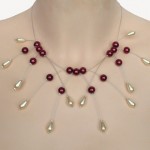 collier mariage ivoire et rouge