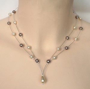  collier mariage ivoire et bronze