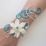 Bracelet_mariage_blanc_nacré_turquoise_fleur_ivoire