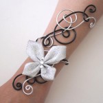 Bracelet_mariage_noir_argent_papillon