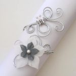 Bracelet blanc, gris, argent